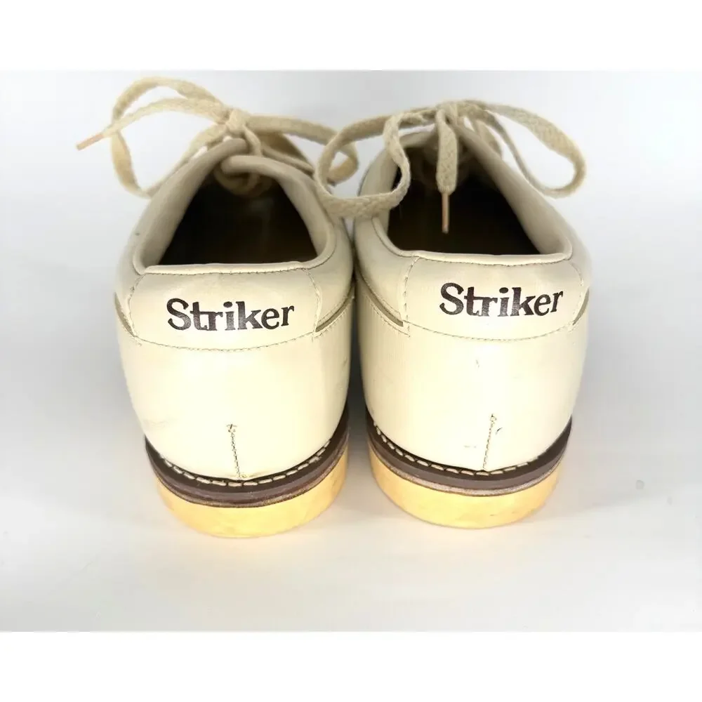 Vintage Striker Split Toe Bone Bowling Shoes Mens Size 9.5 Rockabilly Steampunk